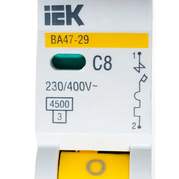 Автоматический выключатель IEK MVA20-1-008-C Модульная/ 8 A photo 2 Автоматический выключатель IEK MVA20-1-008-C Модульная/ 8 A photo 2