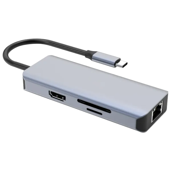 Адаптер Hub Proove Iron Link USB Type-C/ Серый photo 2 Адаптер Hub Proove Iron Link USB Type-C/ Серый photo 2