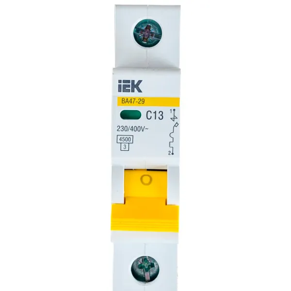 Автоматический выключатель IEK MVA20-1-013-C Модульная/ 13 A photo 1