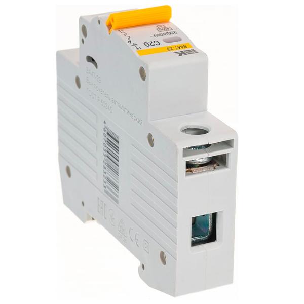 Автоматический выключатель IEK MVA20-1-020-C Модульная/ 20 A photo 3 Автоматический выключатель IEK MVA20-1-020-C Модульная/ 20 A photo 3