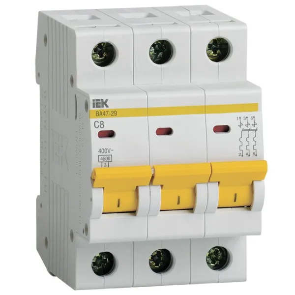 Автоматический выключатель IEK MVA20-3-008-C Модульная/ 8 A photo 1 Автоматический выключатель IEK MVA20-3-008-C Модульная/ 8 A photo 1