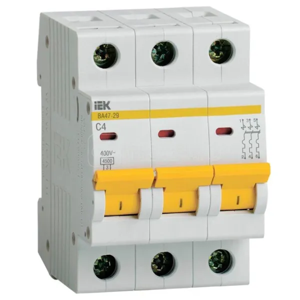 Автоматический выключатель IEK MVA20-3-004-C Модульная/ 4 A photo 1 Автоматический выключатель IEK MVA20-3-004-C Модульная/ 4 A photo 1
