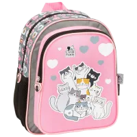 Ghiozdan pentru copii Derform Cleo & Frank Gray Pink