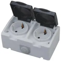 Розетка Horoz 112100000201 250 В/ Type-F/ Серый