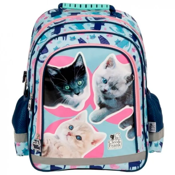 Ghiozdan pentru copii Derform Cleo & Frank Pink Blue photo 2 Ghiozdan pentru copii Derform Cleo & Frank Pink Blue photo 2