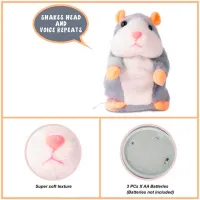 Мягкая игрушка Pugs At Play Animals Aggy Talking Hamster 1+/ Grey photo 4