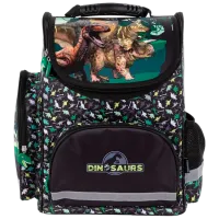Ghiozdan pentru copii Derform Dinosaurs Green Black photo 2