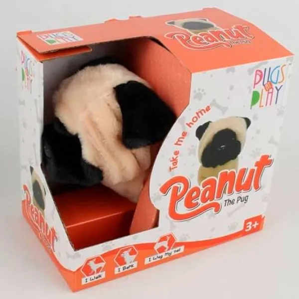 Jucărie moale Pugs At Play Animals Peanut Walking Dog 1+/ Brown photo 5 Jucărie moale Pugs At Play Animals Peanut Walking Dog 1+/ Brown photo 5