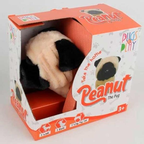 Jucărie moale Pugs At Play Animals Peanut Walking Dog 1+/ Brown photo 5 Jucărie moale Pugs At Play Animals Peanut Walking Dog 1+/ Brown photo 5