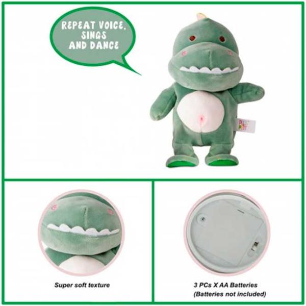 Jucărie moale Pugs At Play Animals Dinosaur Max 1+/ Green photo 3 Jucărie moale Pugs At Play Animals Dinosaur Max 1+/ Green photo 3