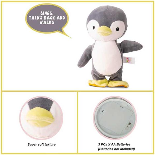 Jucărie moale Pugs At Play Animals Penguin Snowy 1+/ Gray photo 3 Jucărie moale Pugs At Play Animals Penguin Snowy 1+/ Gray photo 3