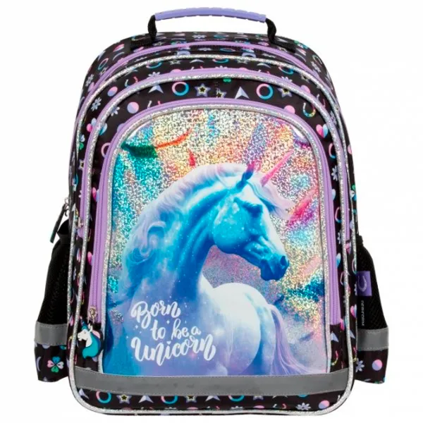 Ghiozdan pentru copii Derform Unicorn Purple Blue/ 24 l photo 3