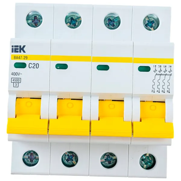 Întrerupător automat IEK MVA20-4-020-C Modulară/ 20 A photo 1