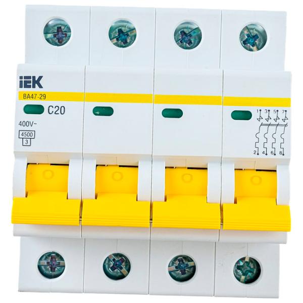 Întrerupător automat IEK MVA20-4-020-C Modulară/ 20 A photo 1