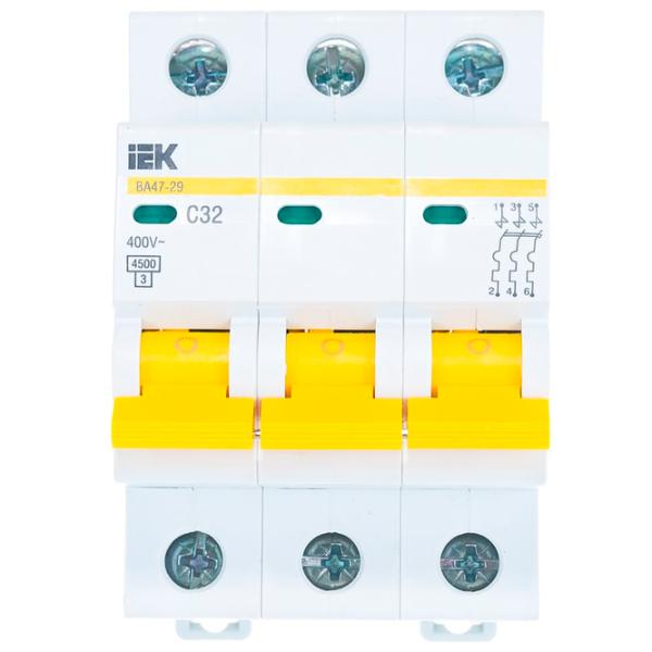 Автоматический выключатель IEK MVA20-3-032-C Модульная/ 32 A photo 1