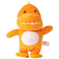 Jucărie moale Pugs At Play Animals Dinosaur Rex 1+/ Yellow