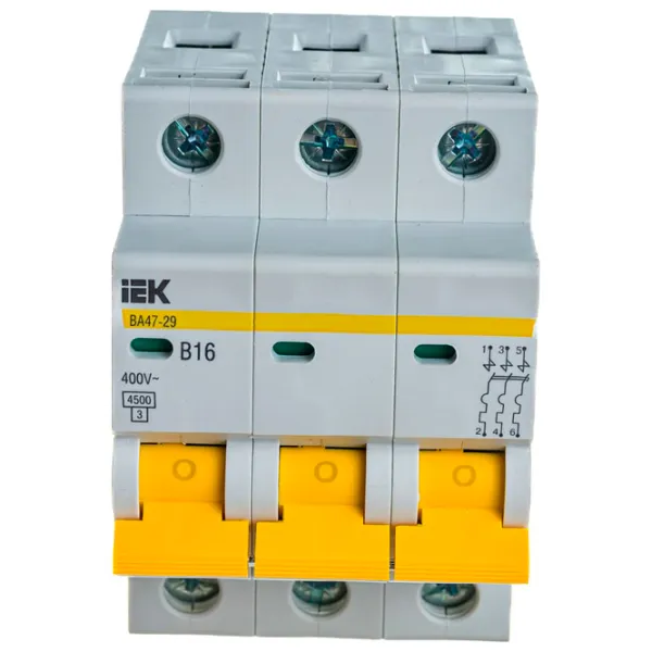 Автоматический выключатель IEK MVA20-3-016-B Модульная/ 16 A photo 5