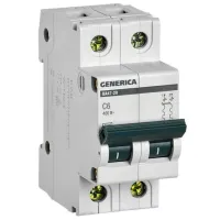 Întrerupător automat Generica MVA25-2-006-C Modulară/ 6 A