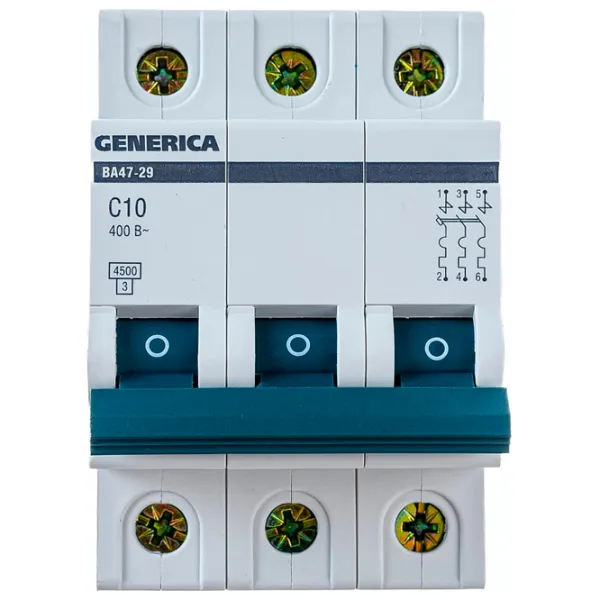 Întrerupător automat IEK MVA25-3-010-C Modulară/ 10 A photo 1