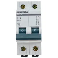 Автоматический выключатель IEK MVA25-2-025-C Модульная/ 25 A