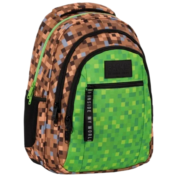 Рюкзак для детей BackUP Minecraft Зелёный Brown/ 26 л photo 1 Рюкзак для детей BackUP Minecraft Зелёный Brown/ 26 л photo 1