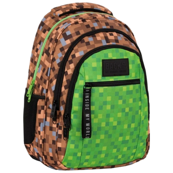 Рюкзак для детей BackUP Minecraft Зелёный Brown/ 26 л photo 1 Рюкзак для детей BackUP Minecraft Зелёный Brown/ 26 л photo 1