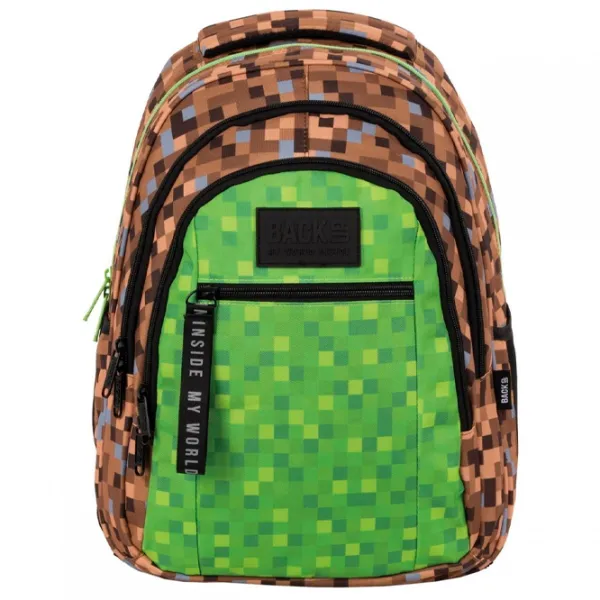 Рюкзак для детей BackUP Minecraft Зелёный Brown/ 26 л photo 2 Рюкзак для детей BackUP Minecraft Зелёный Brown/ 26 л photo 2