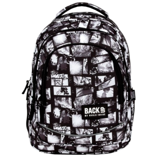 Рюкзак для детей BackUP Manga White Black/ 26 л photo 1