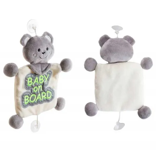 Мягкая игрушка BabyJem Animals Baby On Board 0+/ Серый photo 4 Мягкая игрушка BabyJem Animals Baby On Board 0+/ Серый photo 4