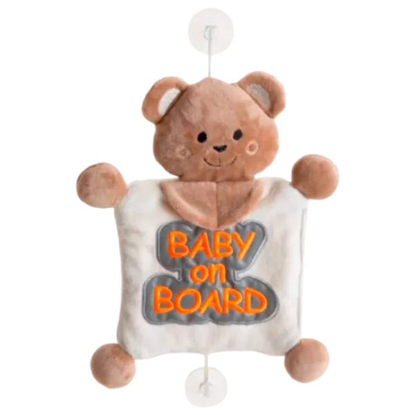 Jucărie moale BabyJem Animals Baby On Board 0+/ Brown photo 1