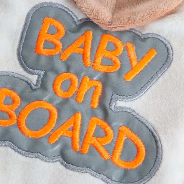 Jucărie moale BabyJem Animals Baby On Board 0+/ Brown photo 4