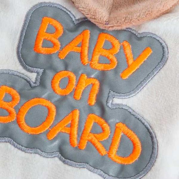 Jucărie moale BabyJem Animals Baby On Board 0+/ Brown photo 4