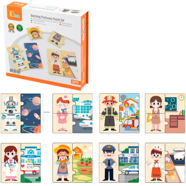 Пазл 2D VIGA Profesiile 1+/ Количество деталей: 24 photo 1