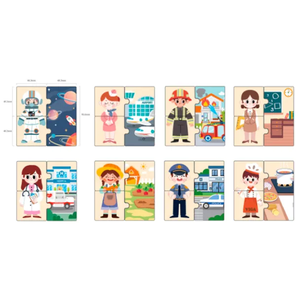 Пазл 2D VIGA Profesiile 1+/ Количество деталей: 24 photo 3