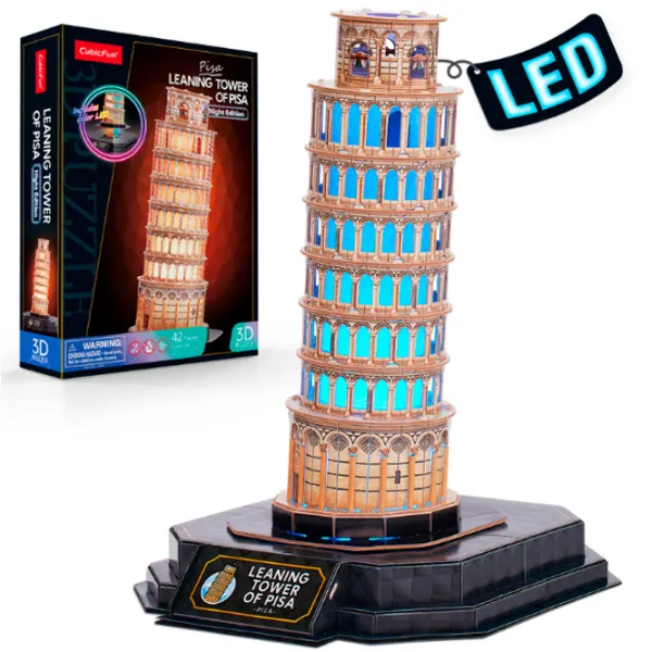 Пазл 3D CubicFun Пизанская башня 8+/ Количество деталей: 42 photo 1