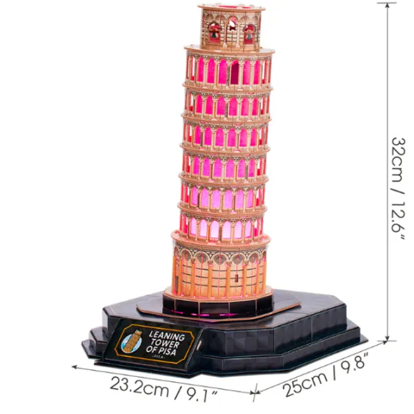 Пазл 3D CubicFun Пизанская башня 8+/ Количество деталей: 42 photo 2