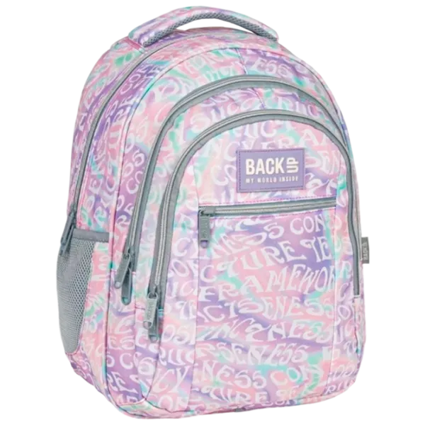 Рюкзак для детей BackUP Cream Lettering Purple Pink/ 26 л photo 1 Рюкзак для детей BackUP Cream Lettering Purple Pink/ 26 л photo 1