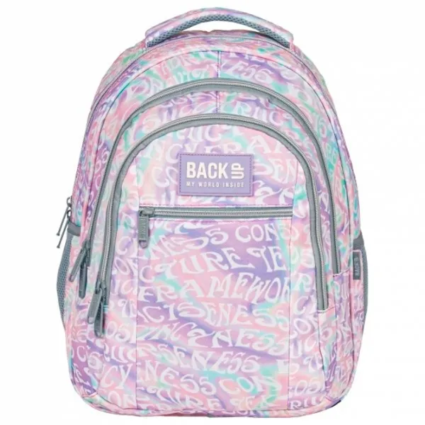 Рюкзак для детей BackUP Cream Lettering Purple Pink/ 26 л photo 2 Рюкзак для детей BackUP Cream Lettering Purple Pink/ 26 л photo 2