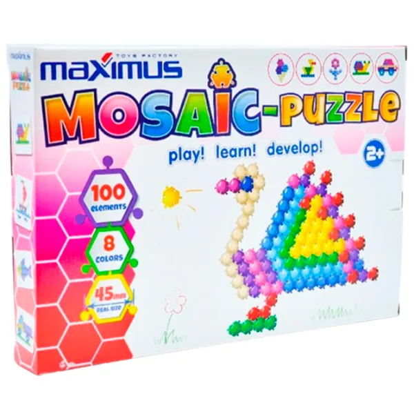 Puzzle Maximus Mozaică-puzzle 3+/ Количество деталей: 100 photo 1 Puzzle Maximus Mozaică-puzzle 3+/ Количество деталей: 100 photo 1