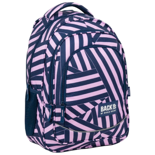 Ghiozdan pentru copii BackUP Coloured Stripes Blue Pink/ 26 l photo 1 Ghiozdan pentru copii BackUP Coloured Stripes Blue Pink/ 26 l photo 1