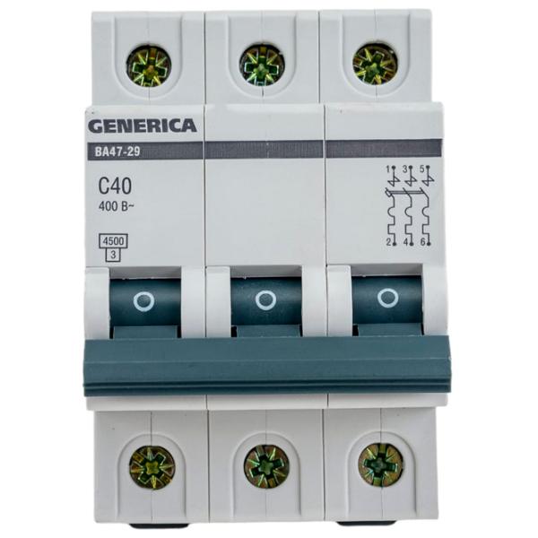 Автоматический выключатель Generica MVA25-3-040-C Модульная/ 40 A photo 1