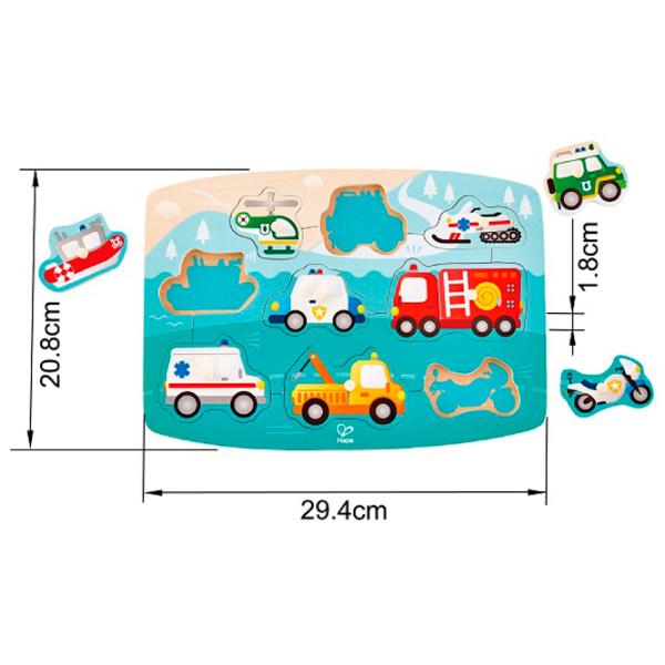 Puzzle Hape Mașini de prim ajutor 2+/ Numărul de piese: 12 photo 4