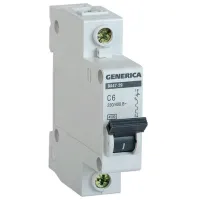 Автоматический выключатель Generica MVA25-1-006-C Модульная/ 6 A