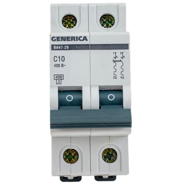 Întrerupător automat Generica MVA25-2-010-C Modulară/ 10 A photo 1