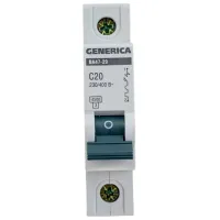 Автоматический выключатель Generica MVA25-1-020-C Модульная/ 20 A