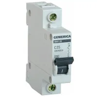 Автоматический выключатель Generica MVA25-1-025-C Модульная/ 25 A