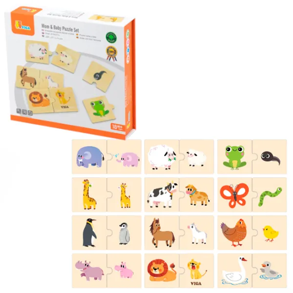 Puzzle VIGA Мать и ребенок 1+/ Количество деталей: 24 photo 3
