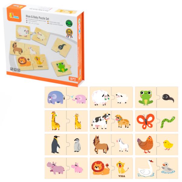 Puzzle VIGA Мать и ребенок 1+/ Количество деталей: 24 photo 3