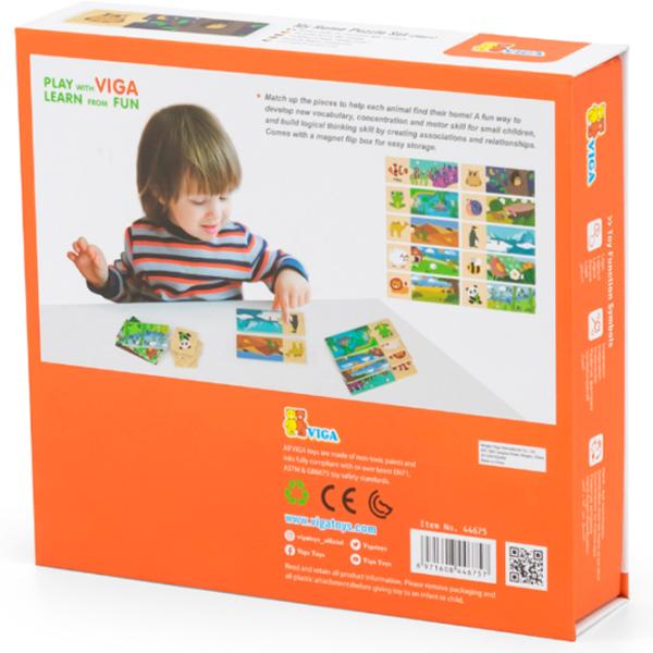 Puzzle VIGA Кто и где живет 1+/ Количество деталей: 24 photo 2