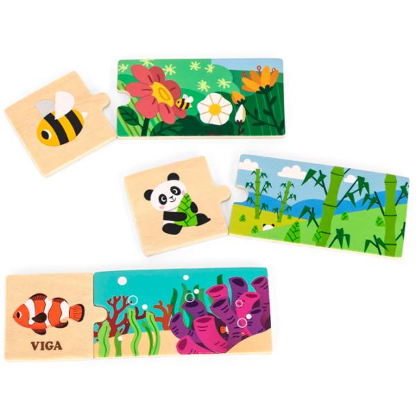 Puzzle VIGA Кто и где живет 1+/ Количество деталей: 24 photo 3
